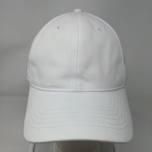 Unbranded Slideback Hat White OSFM Adjustable Solid 6 Panel Blank - Picture 2 of 8